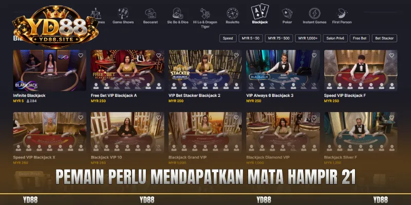 Pemain perlu mendapatkan mata hampir 21