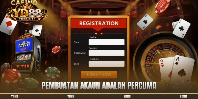 Pembuatan akaun adalah percuma
