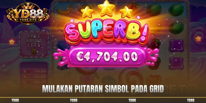 Mulakan putaran simbol pada grid